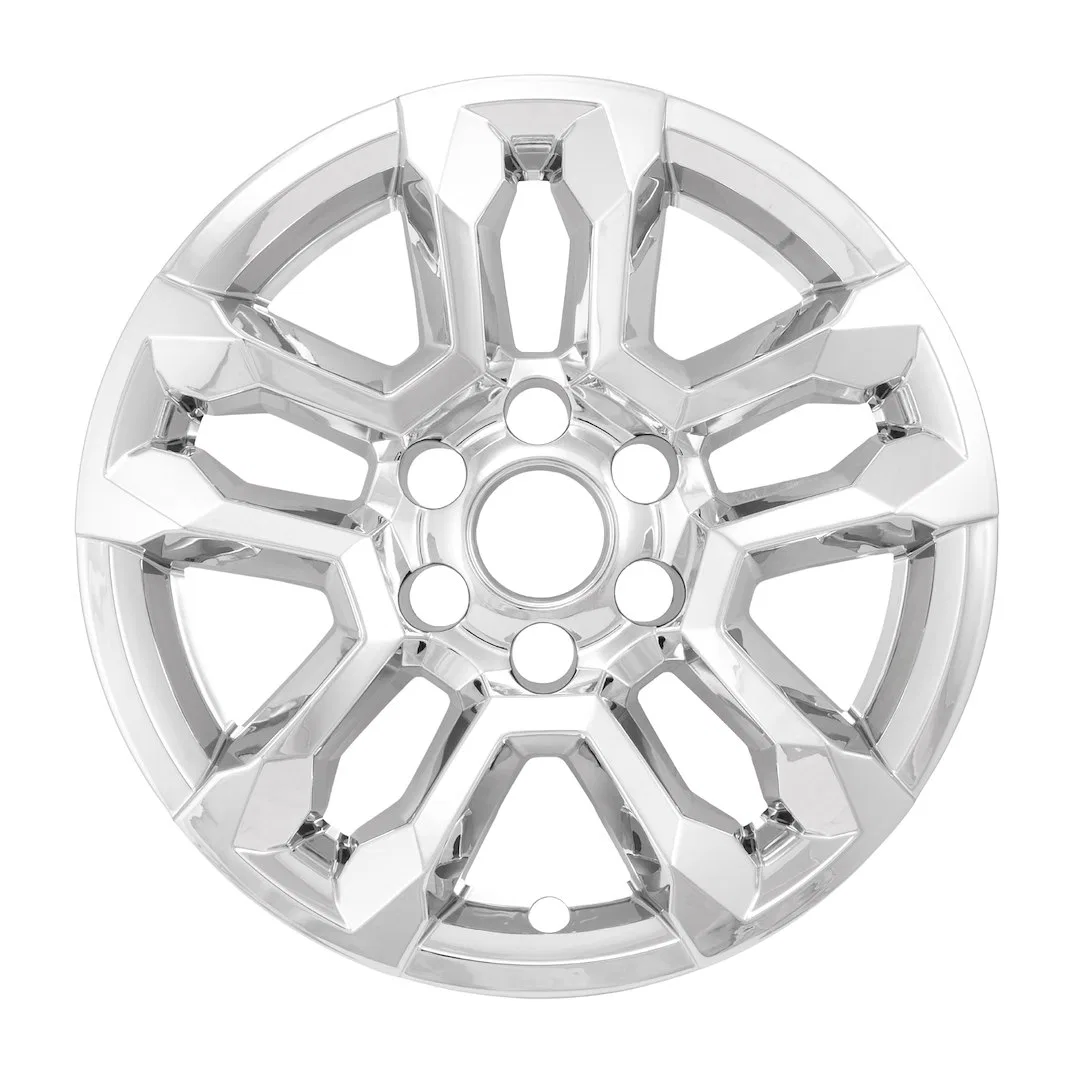 IMP502X – COAST2COAST Wheel Skin, 18 Inch 5 Double Spokes Snap-On Plated Chrome ABS Plastic Set Of 4